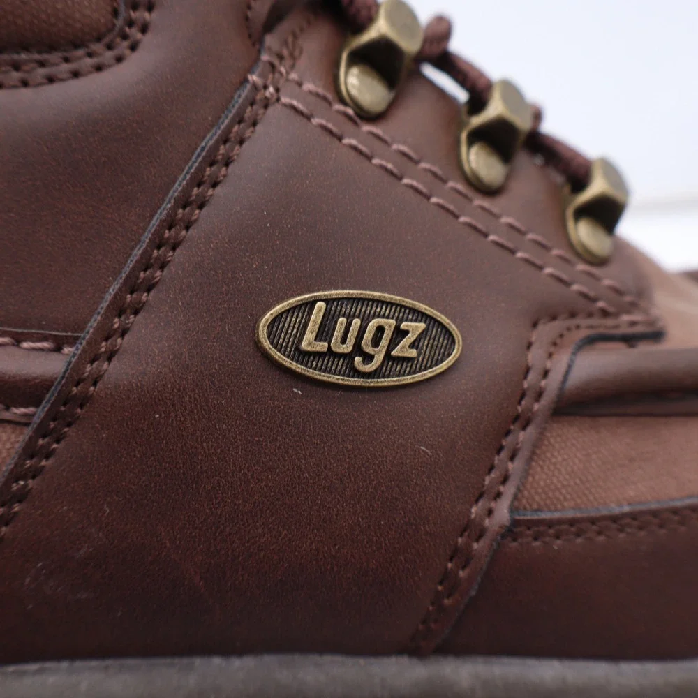 Lugz Boots Mens 7 Sycamore Brown Moc Toe Lug Sole Excellent